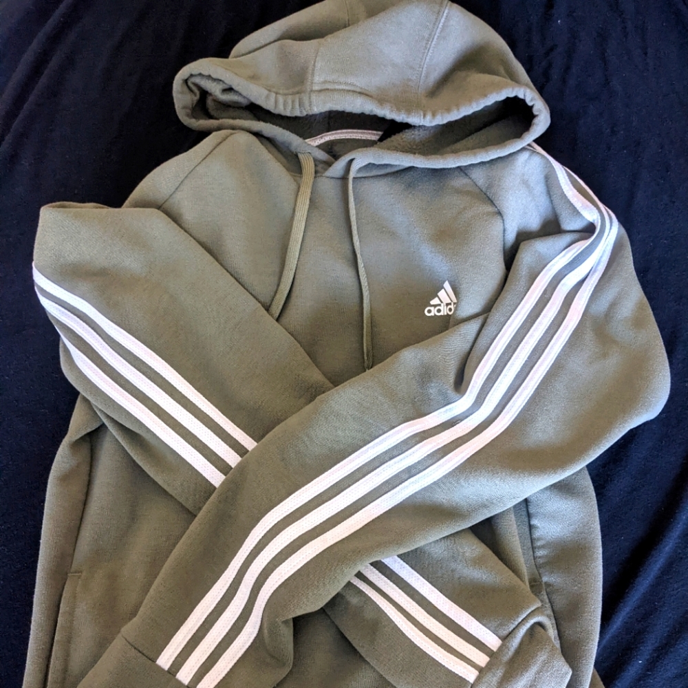 Men's Adidas Large Green Hoodie